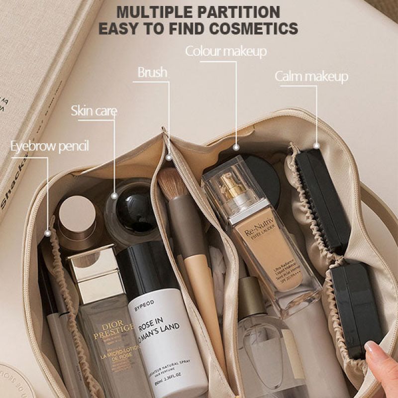 Large Capacity Travel Cosmetic Bag Multifunction Toiletries Organizer Case