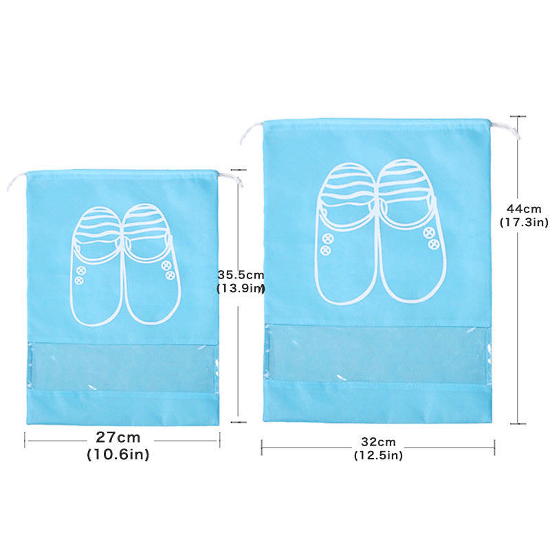 Waterproof Drawstring Shoe Storage Bag Portable Travel Organizer Pouch Two Sizes