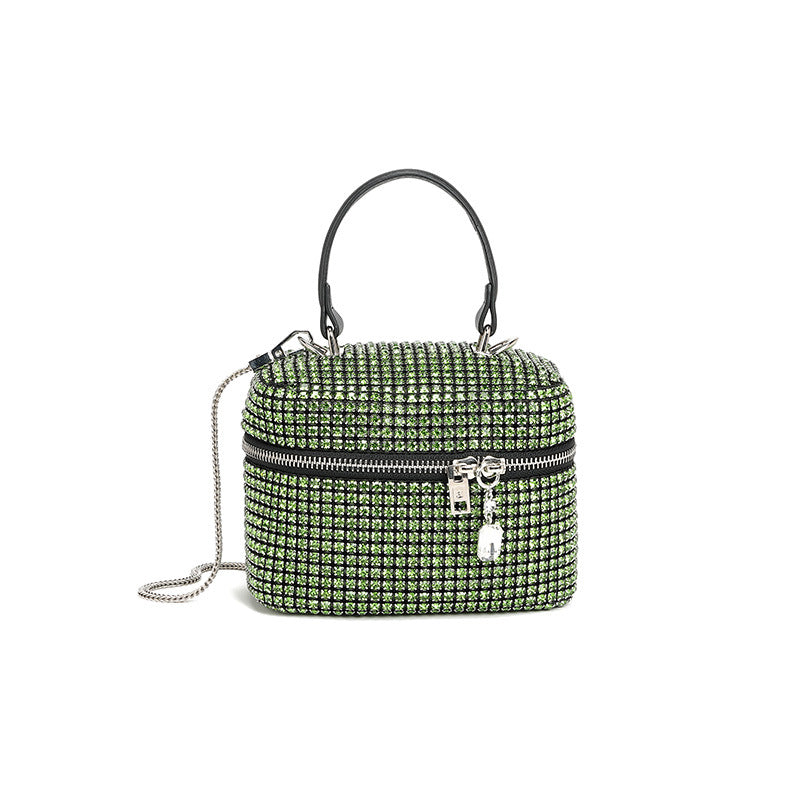 Rhinestone Women Handbag Chain Cosmetic Messenger Bag Sparkling Fashion