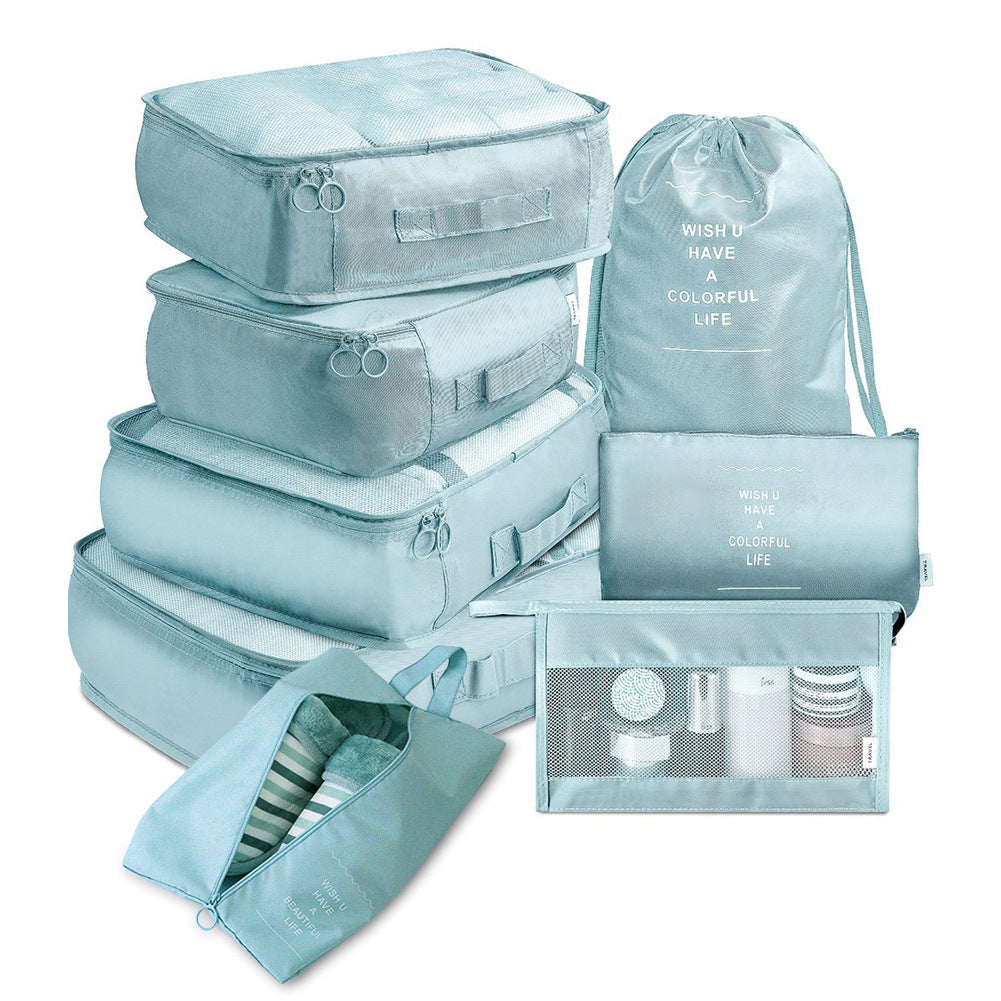 8 Piece Luggage Divider Packing Cubes Travel Clothes Organizer Set