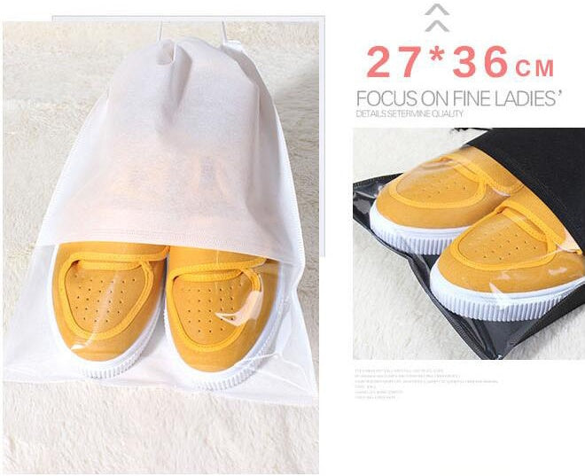 Waterproof Drawstring Shoe Storage Bag Portable Travel Organizer Pouch Two Sizes
