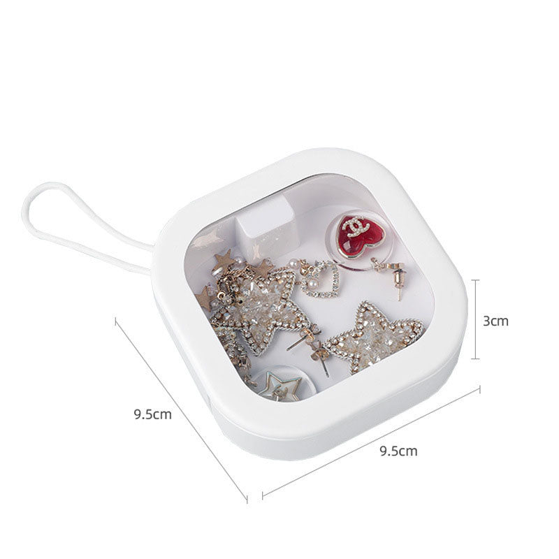 Portable Jewelry Storage Box Travel Organizer Earrings Necklace Accessories Case