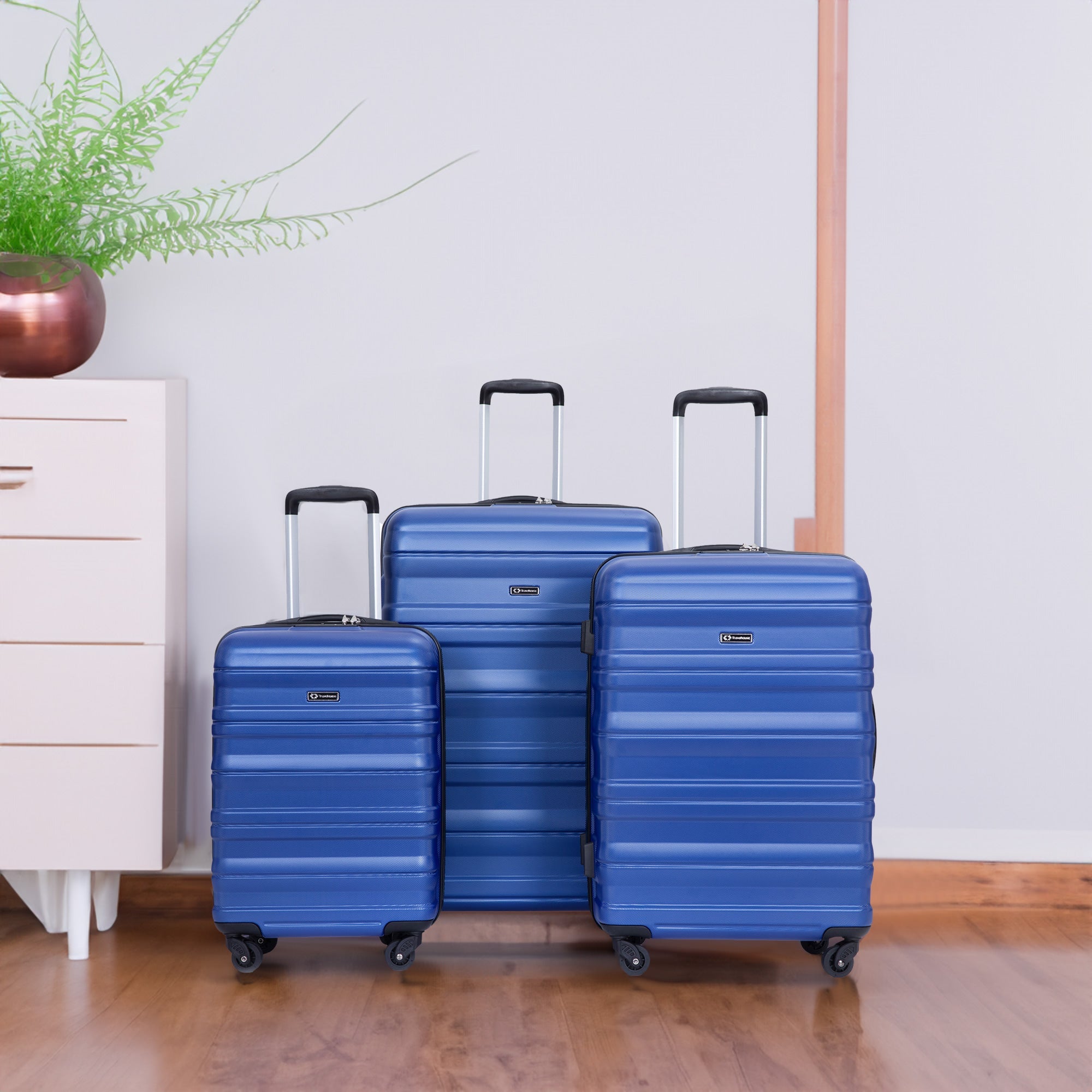3 Piece PC Luggage Set Expandable Spinner TSA Lock Suitcase