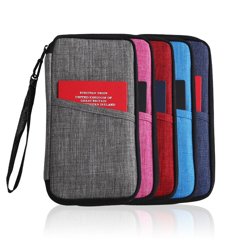 Travel Passport Purse Multifunction Card Holder Waterproof Storage Organizer