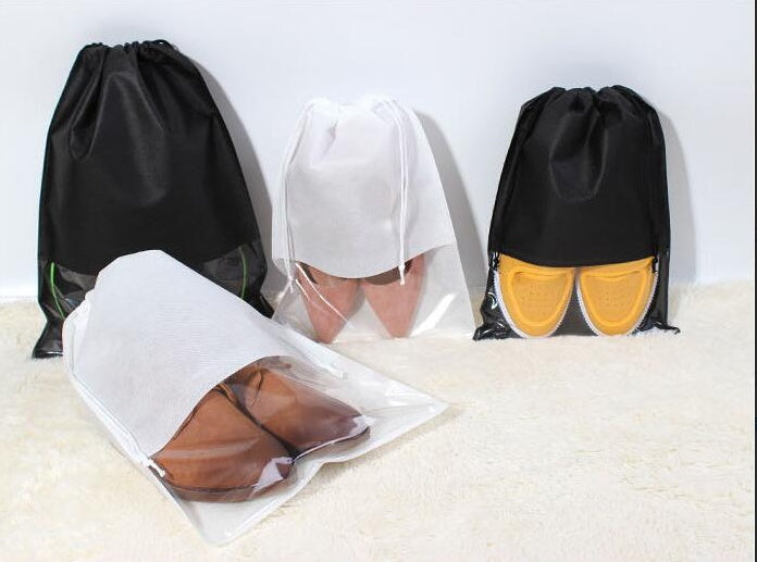 Waterproof Drawstring Shoe Storage Bag Portable Travel Organizer Pouch Two Sizes