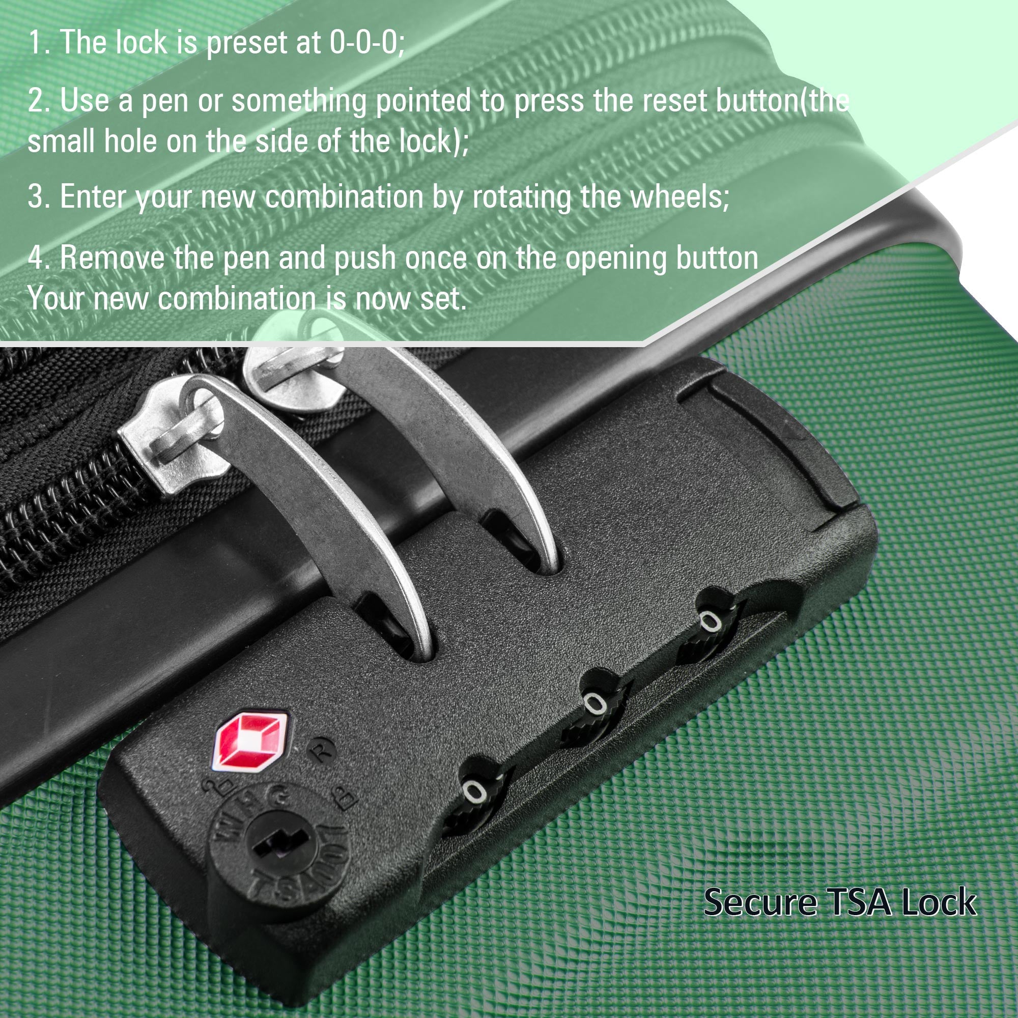Expandable ABS Spinner Luggage Set Lightweight Suitcase TSA Lock