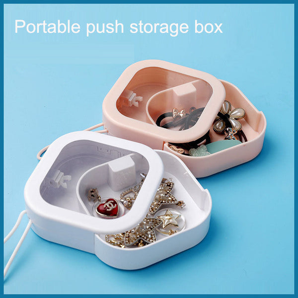 Portable Jewelry Storage Box Travel Organizer Earrings Necklace Accessories Case