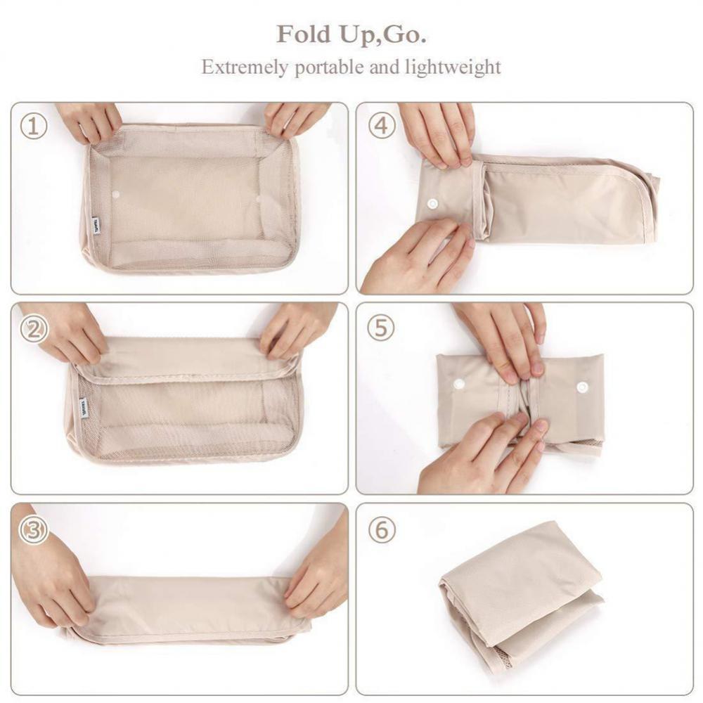 8 Piece Luggage Divider Packing Cubes Travel Clothes Organizer Set