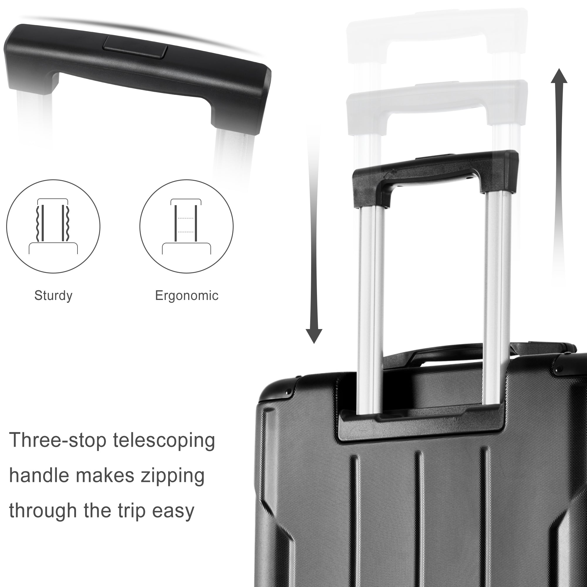 28 Inch Hardshell Luggage Spinner Suitcase Expandable TSA Lock