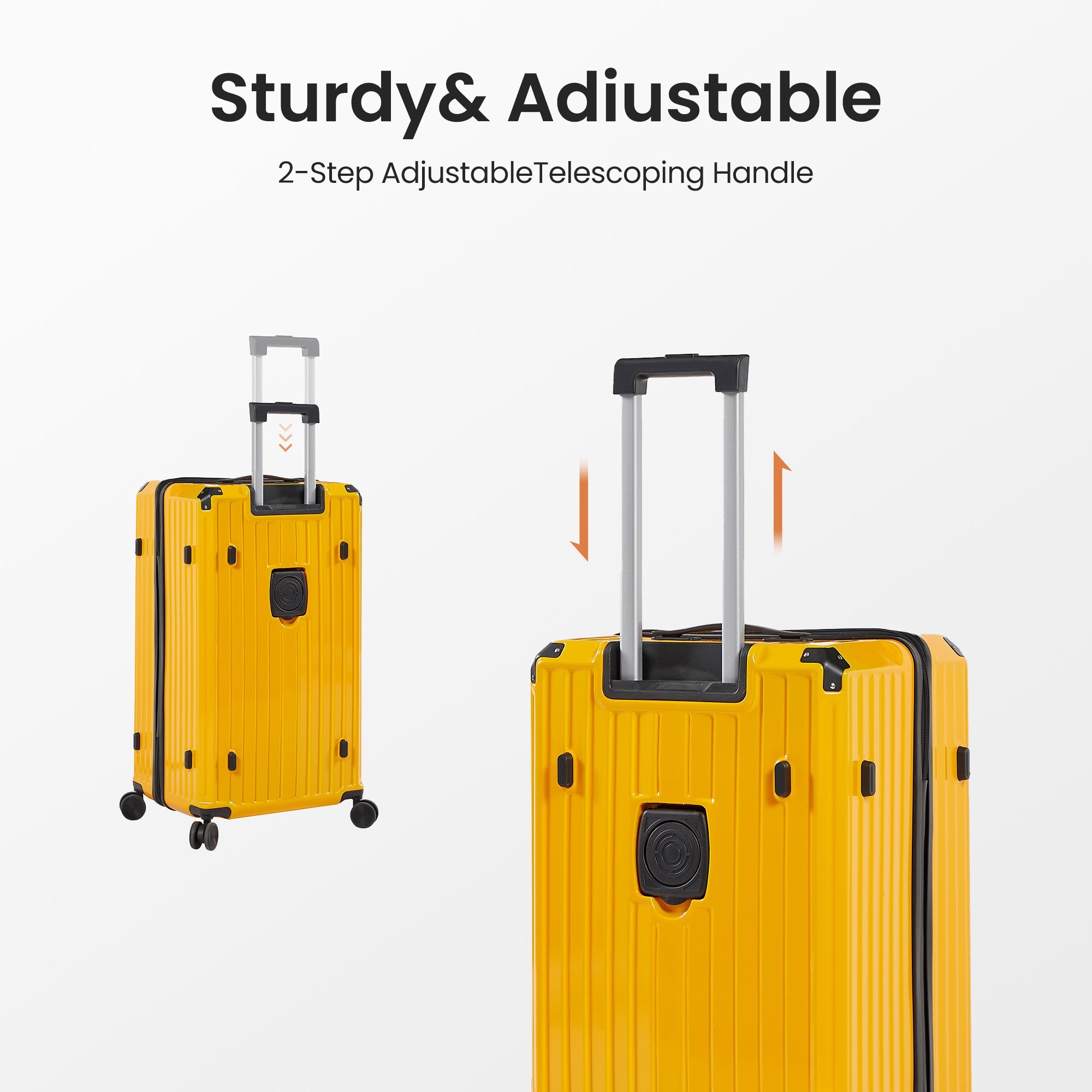 4 Piece Luggage Set PC ABS Spinner TSA Lock Travel
