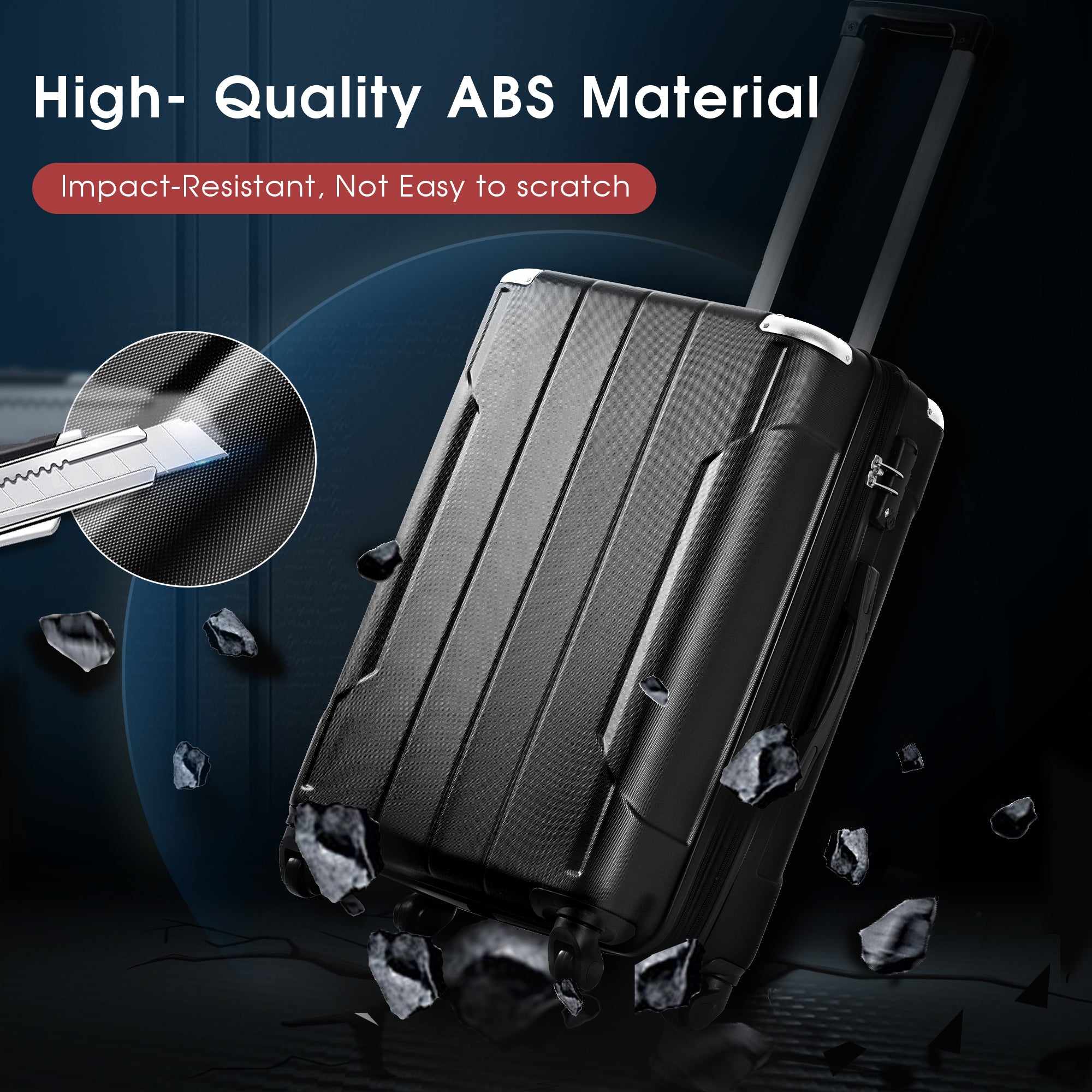 28 Inch Hardshell Luggage Spinner Suitcase Expandable TSA Lock