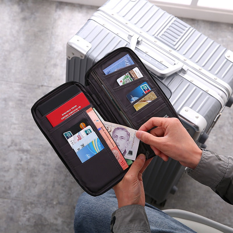 Travel Passport Purse Multifunction Card Holder Waterproof Storage Organizer