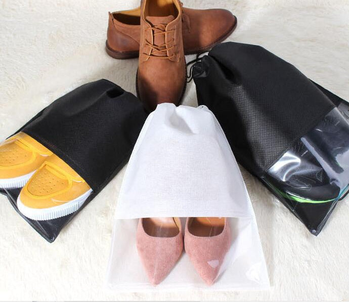 Waterproof Drawstring Shoe Storage Bag Portable Travel Organizer Pouch Two Sizes