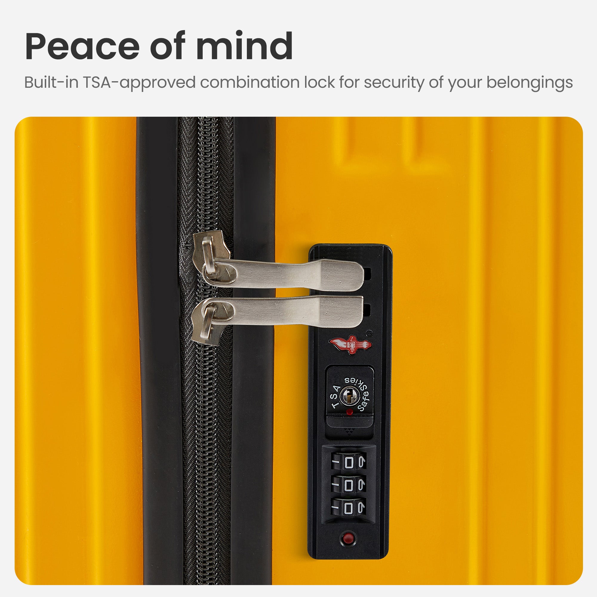 4 Piece Luggage Set PC ABS Spinner TSA Lock Travel