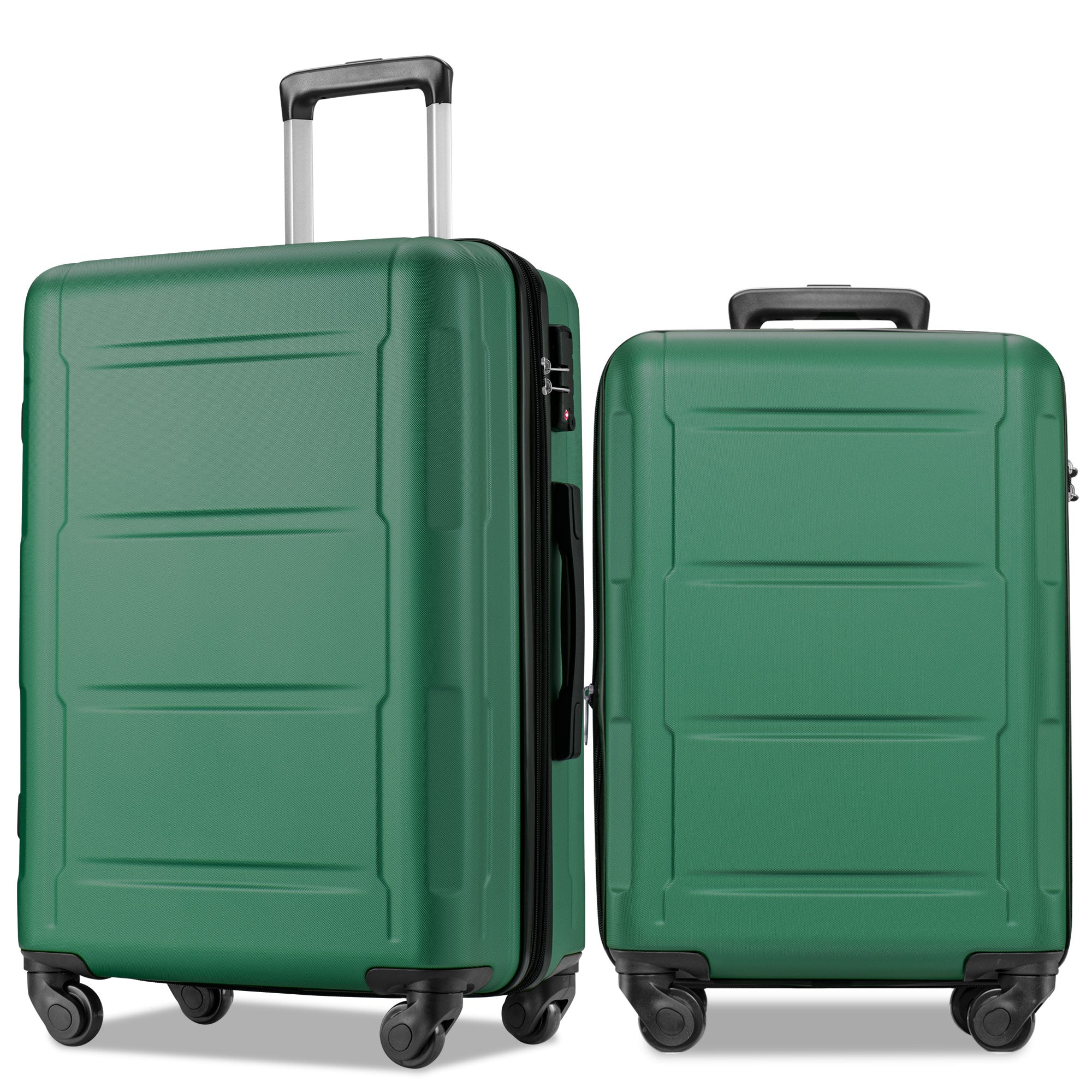 Expandable ABS Spinner Luggage Set Lightweight Suitcase TSA Lock