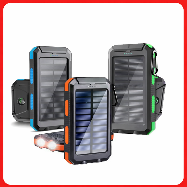 30000mAh Solar Power Bank Waterproof Dual USB Charger