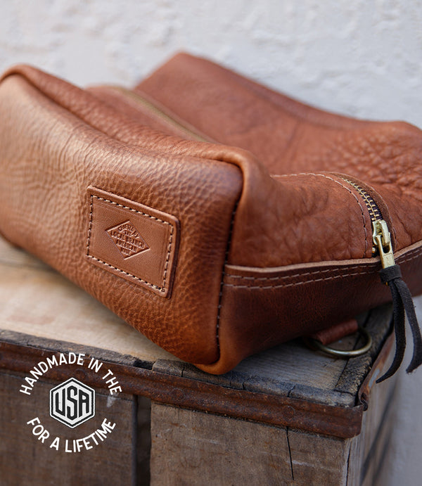 Leather Dopp Kit - USA Made