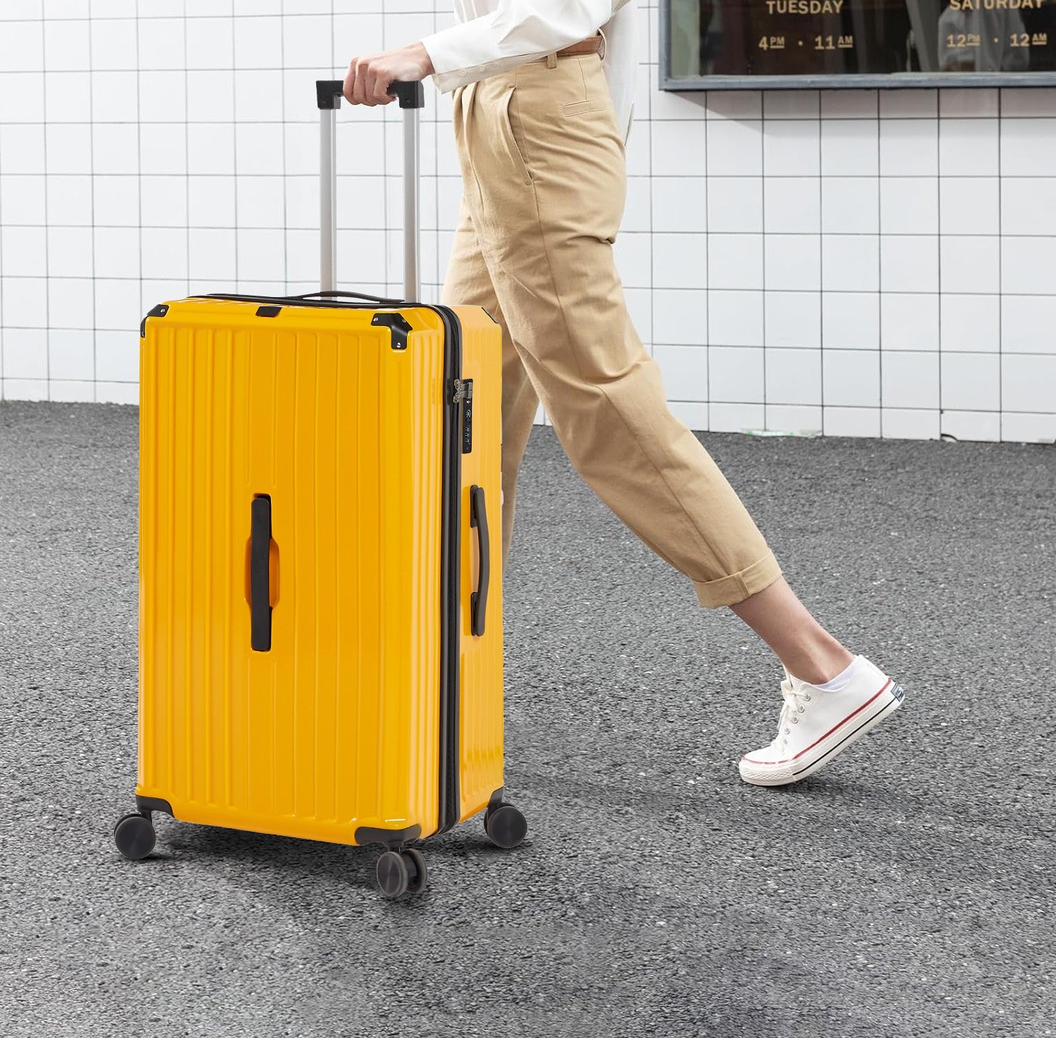 4 Piece Luggage Set PC ABS Spinner TSA Lock Travel