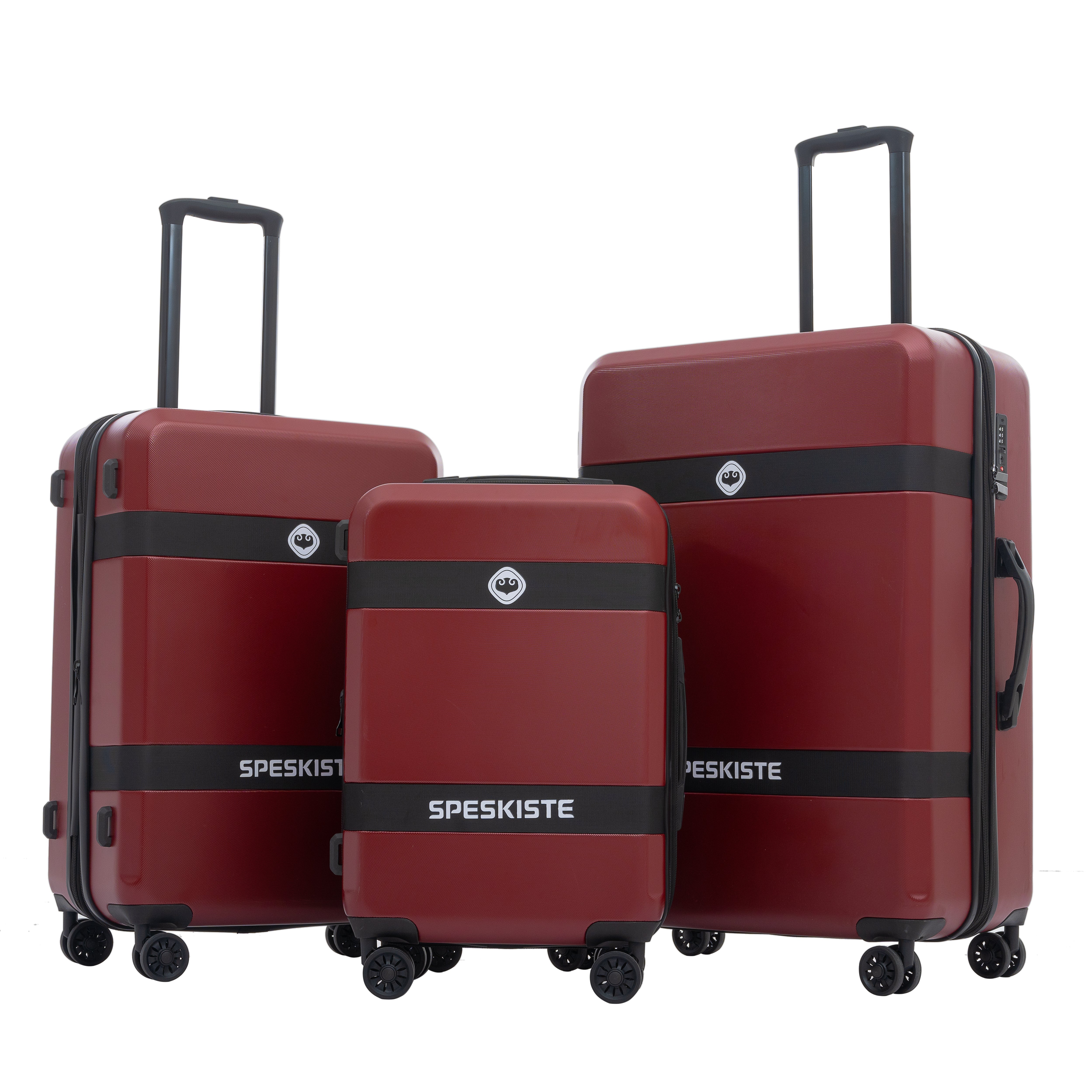 Expandable ABS PC Luggage Set Spinner Wheels TSA Lock