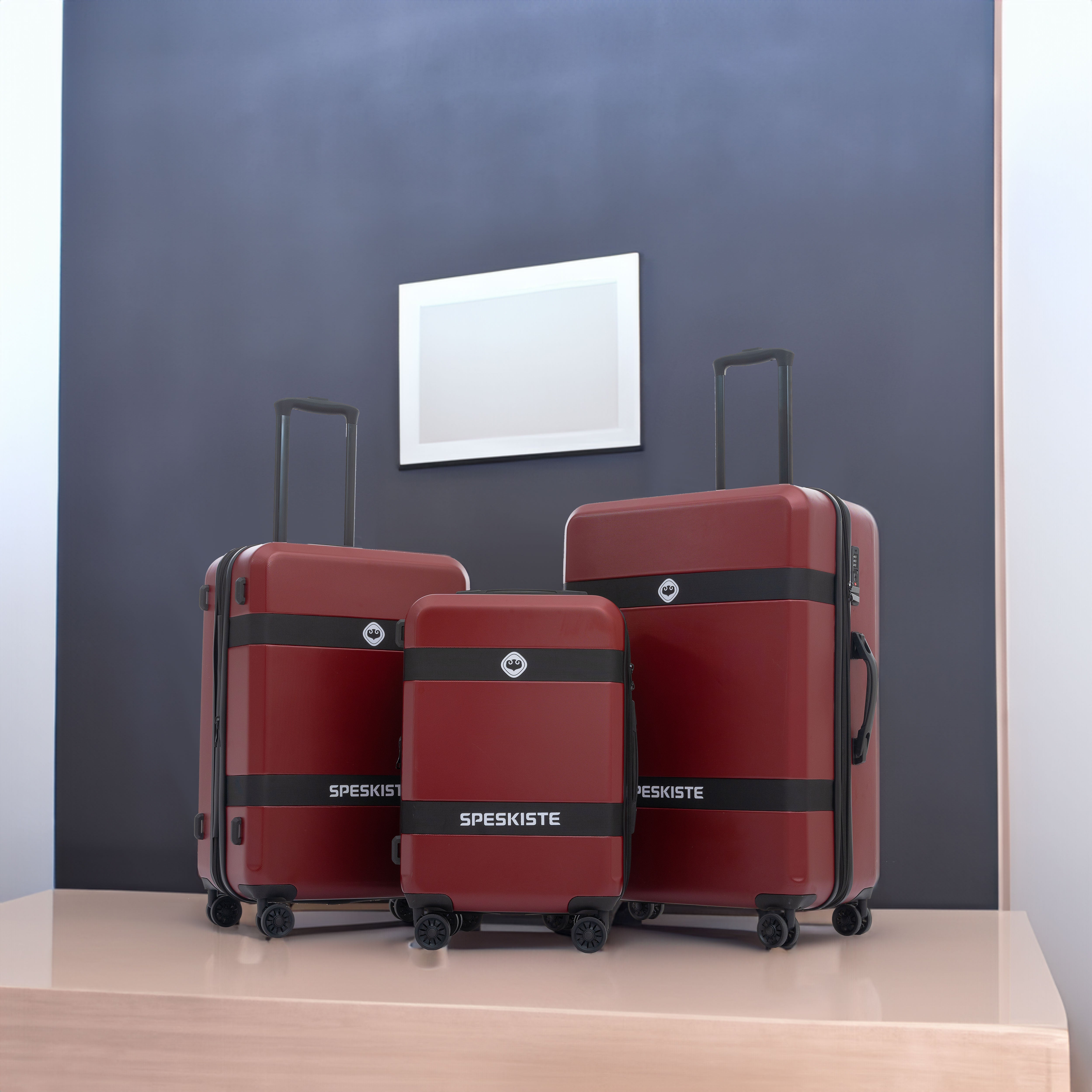 Expandable ABS PC Luggage Set Spinner Wheels TSA Lock