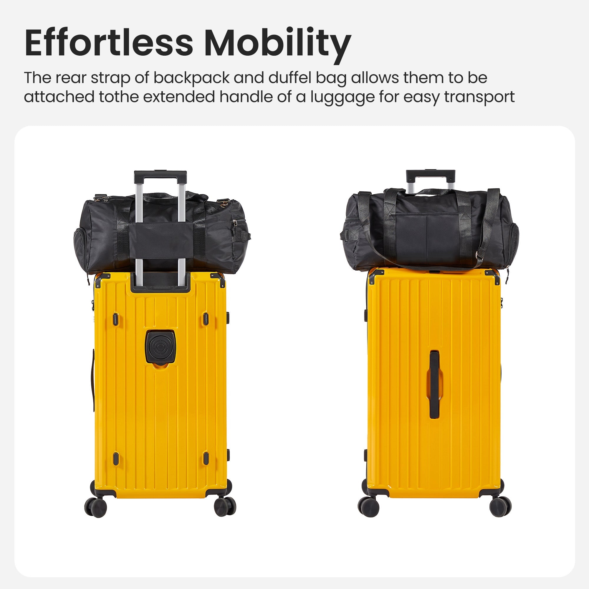 4 Piece Luggage Set PC ABS Spinner TSA Lock Travel