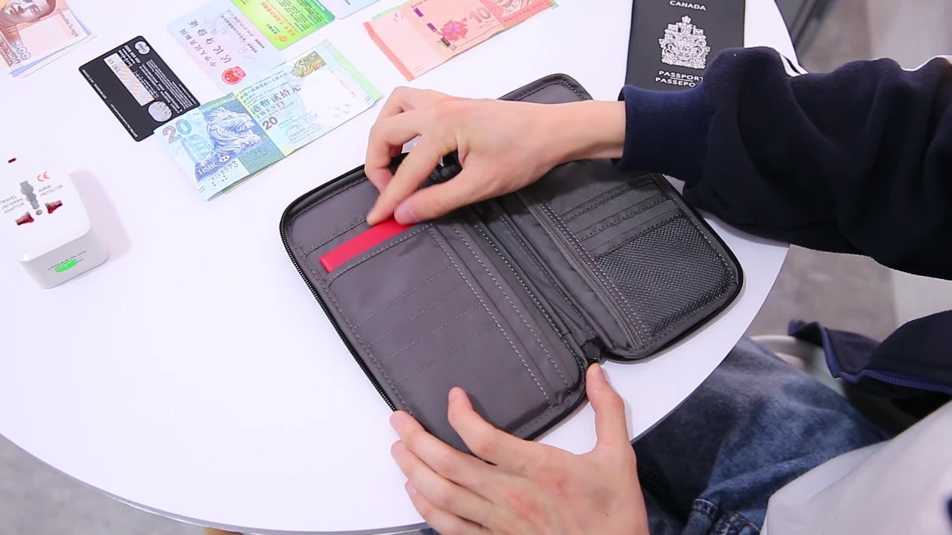 Travel Passport Purse Multifunction Card Holder Waterproof Storage Organizer