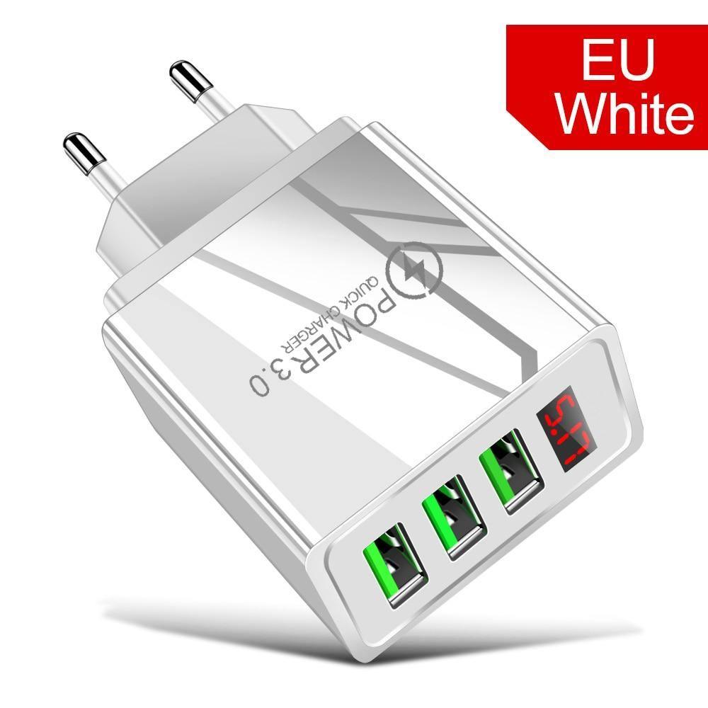 3.1A Quick Charge 3.0 LED Display 3 Port USB Charger