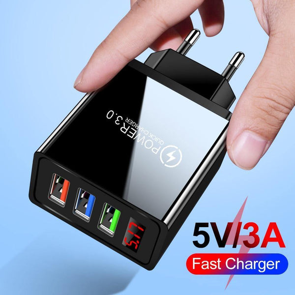 3.1A Quick Charge 3.0 LED Display 3 Port USB Charger