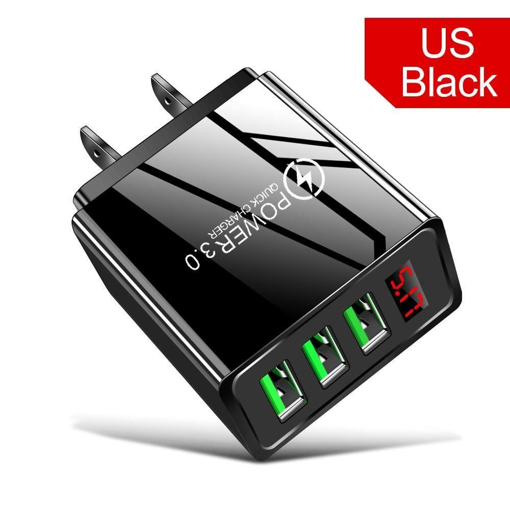 3.1A Quick Charge 3.0 LED Display 3 Port USB Charger