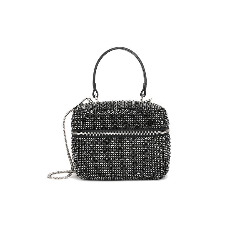 Rhinestone Women Handbag Chain Cosmetic Messenger Bag Sparkling Fashion