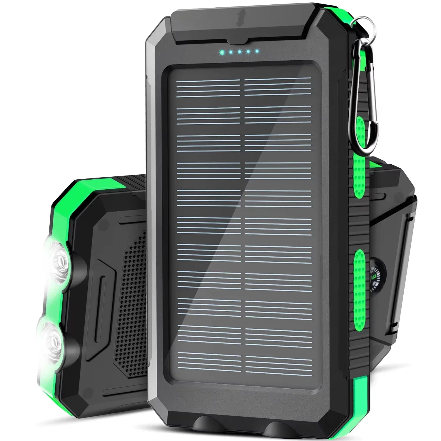 30000mAh Solar Power Bank Waterproof Dual USB Charger