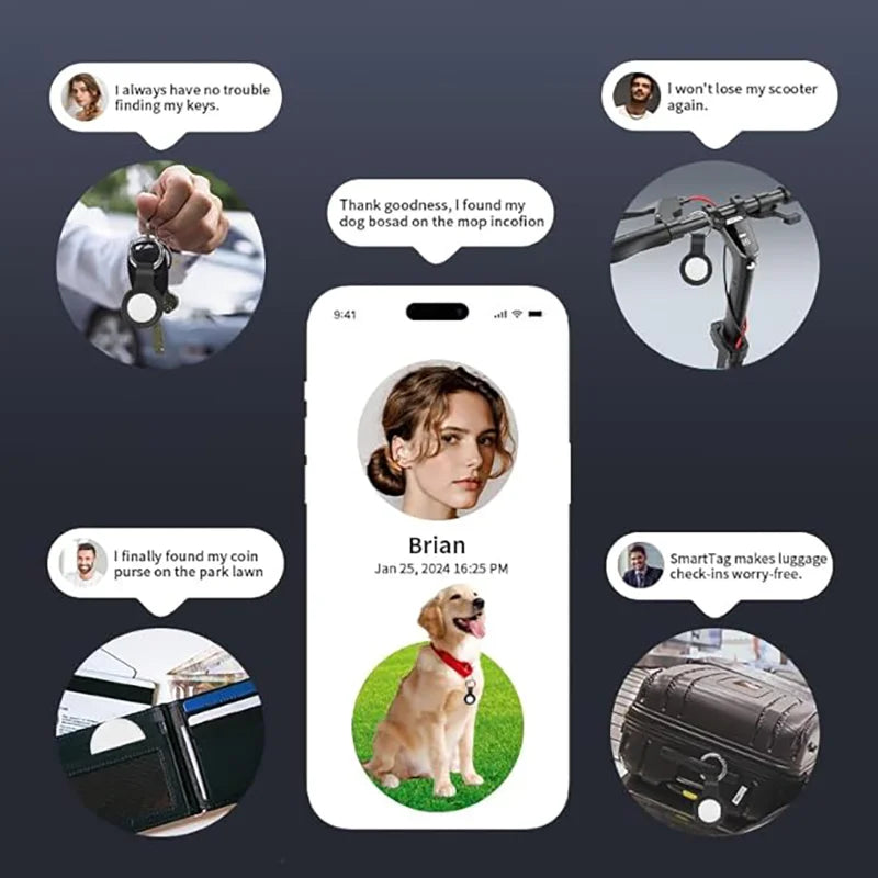 4 Pack Bluetooth GPS Tracker Smart Tag Luggage Finder
