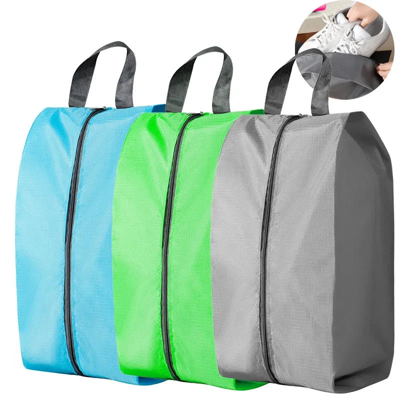 Dustproof Waterproof Travel Shoe Storage Bag Nylon Zipper Organizer