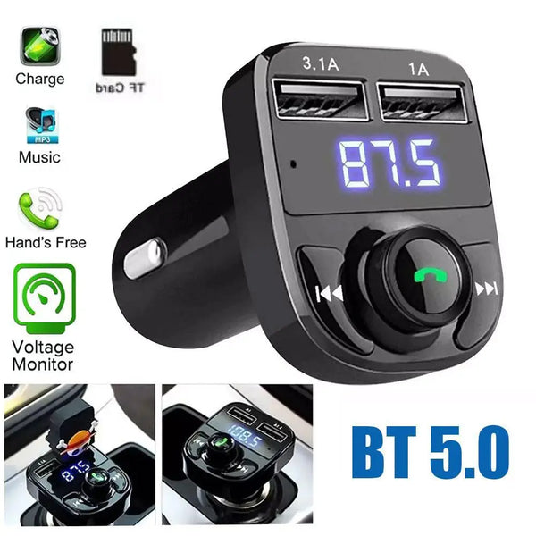 Car Charger Bluetooth FM Transmitter Hands Free MP3 Adapter