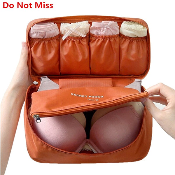 Bra Underwear Travel Organizer Bag Women Cosmetic Luggage Storage