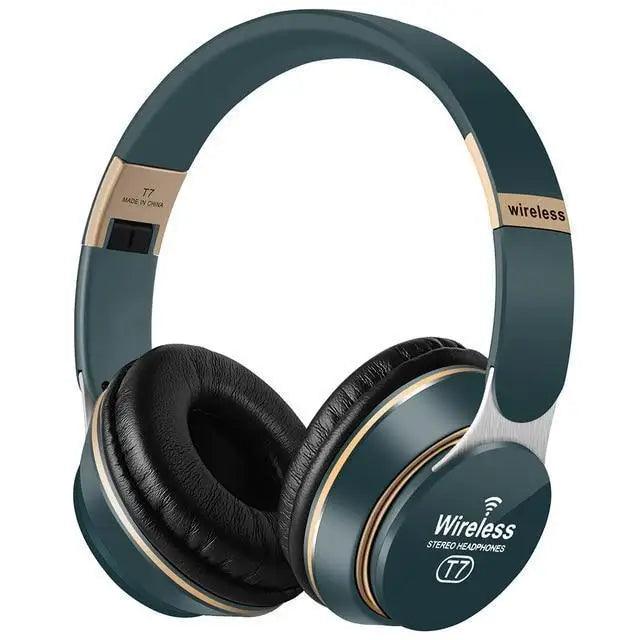 Wireless Bluetooth Foldable Gaming Headphones With Mic Lightweight Stereo