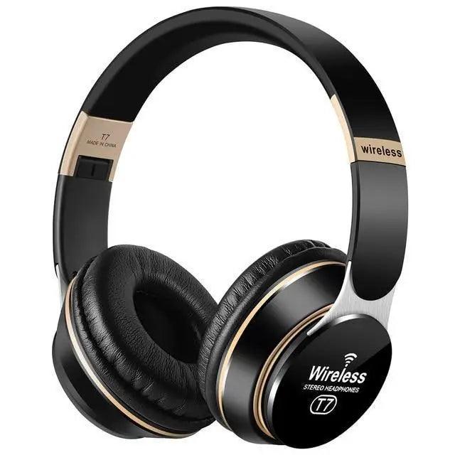 Wireless Bluetooth Foldable Gaming Headphones With Mic Lightweight Stereo