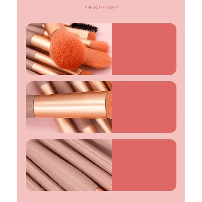 Luxury 8 Piece Mini Travel Makeup Brush Set Portable