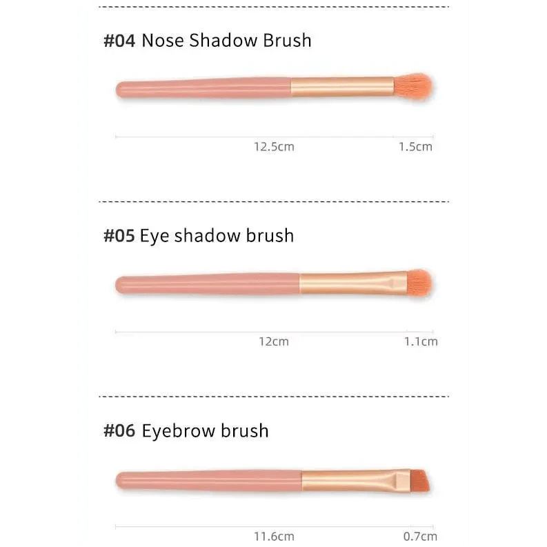 Luxury 8 Piece Mini Travel Makeup Brush Set Portable