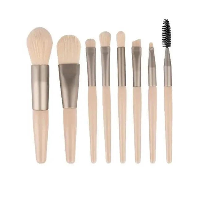 Luxury 8 Piece Mini Travel Makeup Brush Set Portable