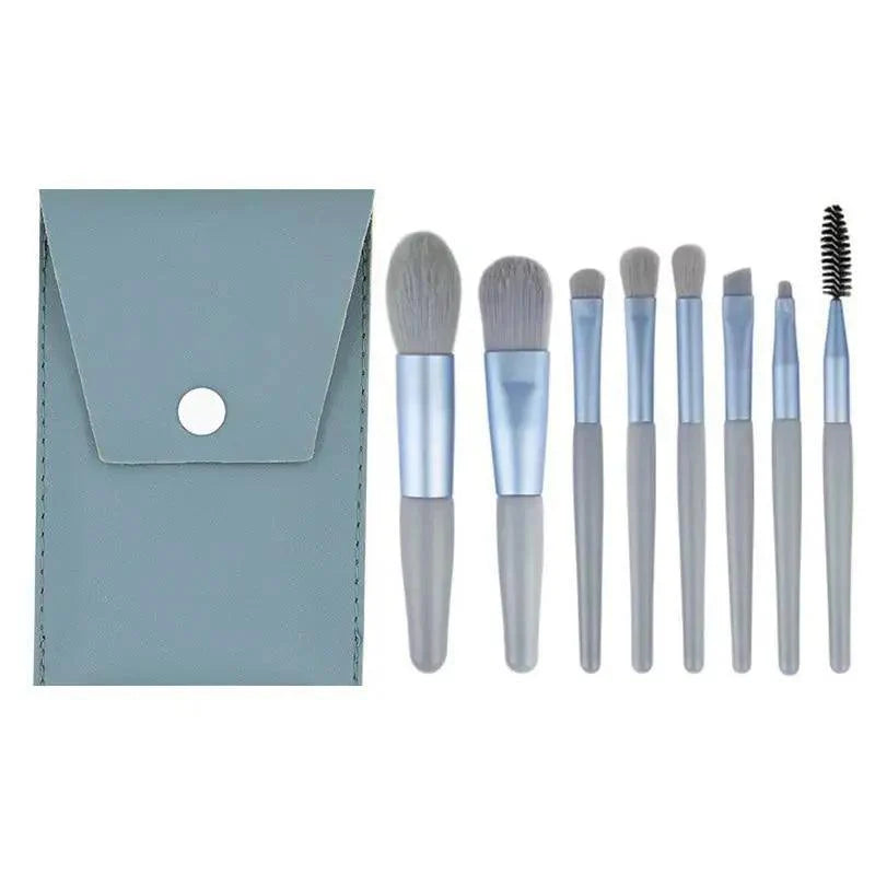Luxury 8 Piece Mini Travel Makeup Brush Set Portable