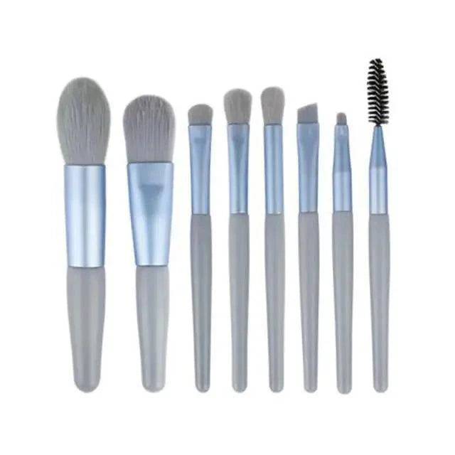Luxury 8 Piece Mini Travel Makeup Brush Set Portable